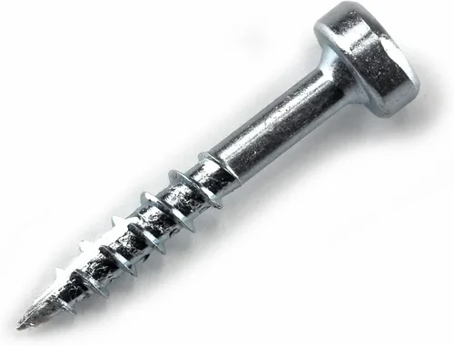 Vista 2 de Kreg SPS-C1-100 Tornillos de bolsillo de zinc, rosca gruesa de 1 pulgada #7, cabeza de bandeja (100 unidades)