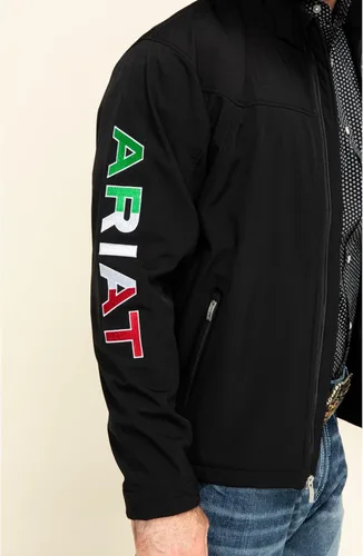 Vista 5 de Ariat Chaqueta Classic Team Softshell Mexico para hombre, color negro
