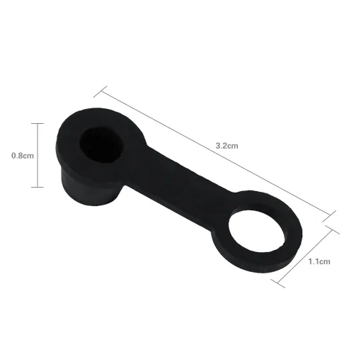 Vista 7 de Aramox Tapón de pezón de purga de freno, 4 piezas de goma negra para pezón de purga de grasa Zerk, cubierta antipolvo de 0.315 in para motocicleta