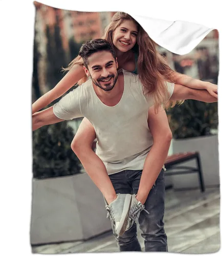 Vista 5 de Manta personalizada con fotos, regalos para mujeres, amantes, amigas, regalos con imagen, manta de franela, Navidad, aniversario, cumpleaños, boda