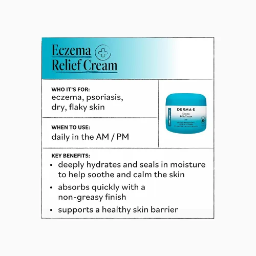 Vista 3 de DERMA-E Crema para aliviar el eccema – Crema natural para aliviar la picazón – Crema calmante para el eccema alivia la piel escamosa, escamosa