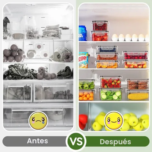Vista 8 de AISOON 40 recipientes grandes de almacenamiento de alimentos de 85 onzas con tapas (20 recipientes y 20 tapas), apilables, herméticos, a prueba