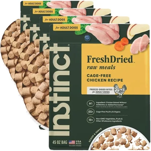 Vista 19 de Instinct Comidas crudas liofilizadas, alimento seco natural para perros, sin granos, carne de res real, bolsa de 3 onzas
