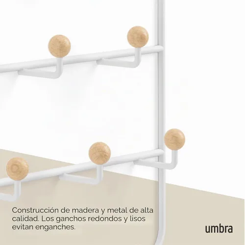 Vista 7 de Organizador multiuso Umbra Estique para puerta, color blanco blanco (White/Natural)