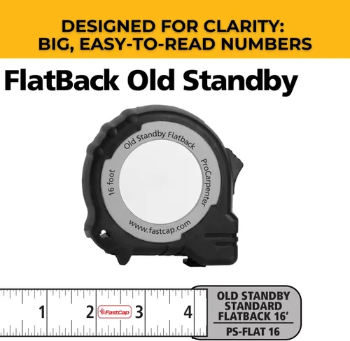 Vista 2 de FastCap ProCarpenter Old Standby - Cinta métrica con respaldo plano