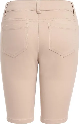 Vista 2 de Nautica Bermudas de uniforme escolar para niña, ajuste y material elástico, botón sintético y bolsillos funcionales, Caqui