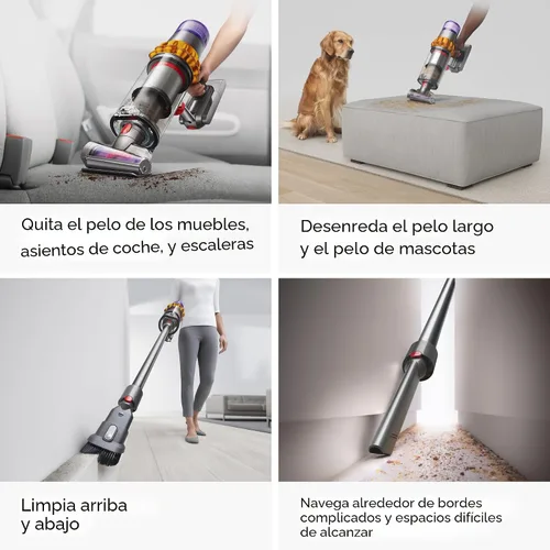 Vista 8 de Dyson V15 Detect - Aspiradora inalámbrica (amarillo/níquel)