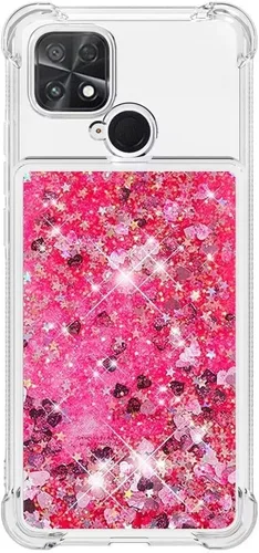 Vista 90 de Funda de silicona transparente con purpurina para Xiaomi Redmi A1 Bling Liquid Clear Star Heart Silicone Bumper a prueba de golpes, funda Azul