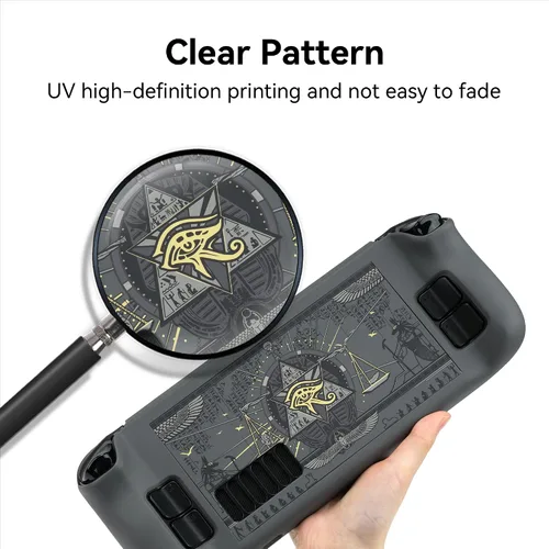 Vista 5 de GeekShare Funda protectora para Switch, funda delgada compatible con Nintendo Switch y Joy-Con - Absorción de golpes y arañazos - Land of Mystery