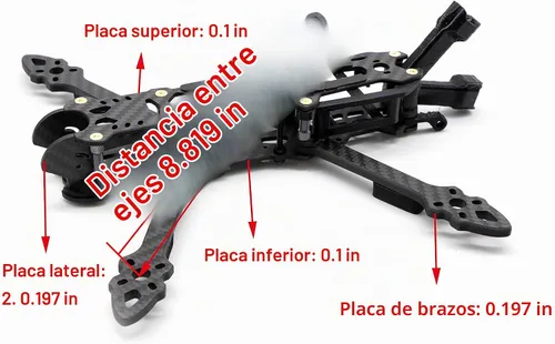 Vista 3 de 8.819 in HD 5 pulgadas FPV Racing Drone Frame