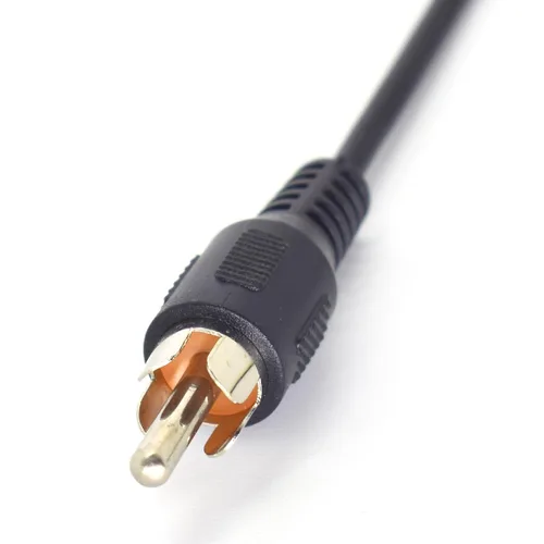 Vista 7 de Paquete de 2 cables RCA a cable desnudo, cable de altavoz de 1.0 ft/1 pie a audio macho conector RCA adaptador enchufe para repuesto RCA cable
