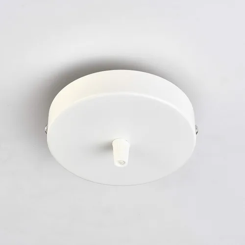 Vista 2 de BRIGHTTIA Toldo de techo blanco de 1 puerto con agarre de cable de nailon, kit de conversión de accesorio colgante enchufable a cable rígido - Placa
