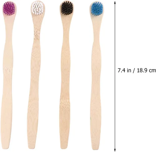 Vista 2 de EXCEART Limpiador de lengua para adultos, paquete de 4 unidades, raspador ergonómico de lengua, herramienta de higiene bucal, reduce el mal aliento