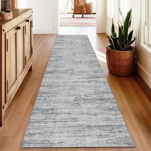 Vista 55 de Alfombra de pasillo lavables de 2 x 5, moderna alfombra abstracta para corredor, alfombra de pasillo de cocina ultrafina con respaldo