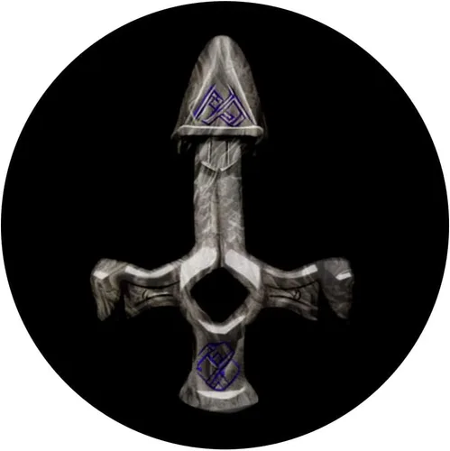 Vista 3 de Thor's Hammer Mjolnir from Old Norse Mythology PopSockets PopGrip intercambiable