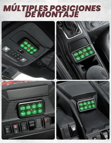 Vista 7 de KEMIMOTO Panel táctil 8Gang, control táctil LED para automóviles, UTV
