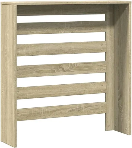 Vista 7 de vidaXL Cubierta Radiador Sonoma Oak 30.7x7.9x32.3 Madera Ingeniería