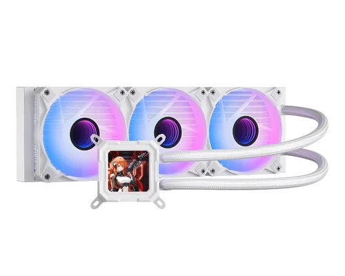 Vista 9 de darkFlash DV360S All-in-one Liquid CPU Cooler, 3.2” LCD Screen with 320 * 320 Resolution, ARGB Sync, PWM Fans 360mm Radiator, CPU PC Aio Cooler