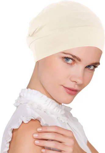 Vista 12 de Gorro de quimioterapia para mujer, tejido de algodón suave, turbante para dormir