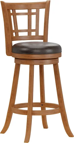 Vista 7 de Hillsdale Fairfox Taburete de bar de madera giratorio de 30.5" de altura, Negro