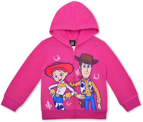 Vista 6 de Disney Toy Story Girls T-Shirt, Zip Up Hoodie and Leggings Set for Toddler and Little Kids BluePinkPurple
