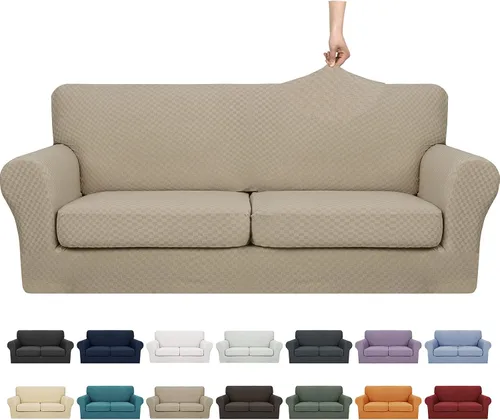Vista 139 de YEMYHOM - Fundas elásticas para cojín individual, protector de sofá, silla, asiento, funda deslizante, funda suave de sofá, reemplazo, grande, a