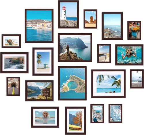 Vista 8 de Fixwal Portarretratos negros, paquete de 10 marcos de fotos de collage para galería de pared, juego de marcos de pared para colgar o para mesa