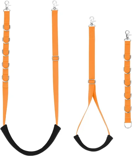 Vista 9 de Lazos de aseo para perros, correas para el vientre para mascotas, bandas para el vientre, color negro, herramientas de aseo cómodas y ajustables
