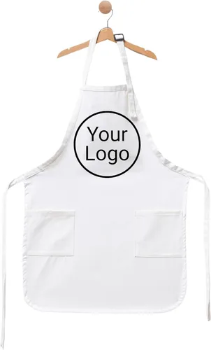 Vista 4 de Delantal con logotipo personalizado, delantal de cocina personalizado para hombres, mujeres y niños, delantal de chef ajustable con bolsillos