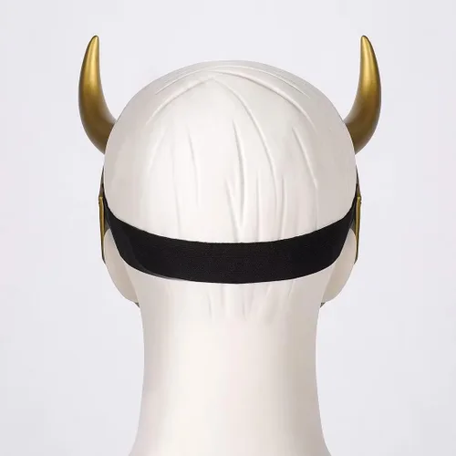 Vista 5 de Bulex Casco 3D con cuernos Thor Ragnarok Corona de mitología nórdica Máscara de película de Halloween Dios