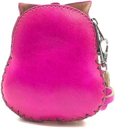 Vista 6 de Handmade Vintage Genuine Leather 3D Animal Owl Coin Purse with Removable Wrist Strap (Brown)
