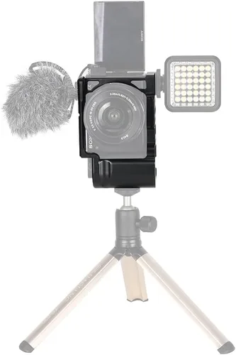 Vista 8 de NICEYRIG Jaula para cámara Sony ZV-E10 Vlog Vlogging, con mango de aluminio - 469