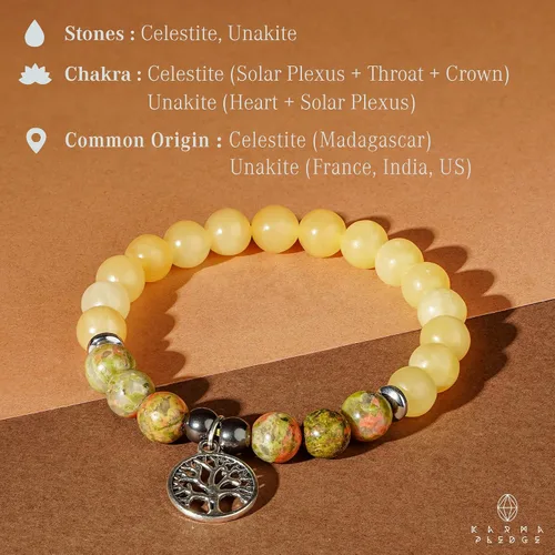 Vista 3 de Pulseras de cristal para mujeres y hombres, regalos de cumpleaños, hechas a mano de 0.236 in con cuentas de piedra para equilibrio de chakras
