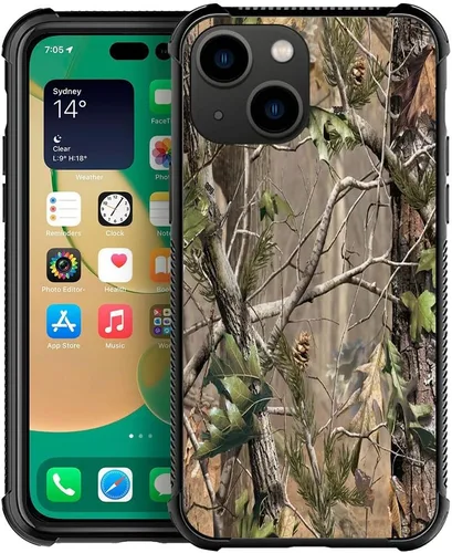 Vista 19 de ZHEGAILIAN Funda compatible con iPhone 14, funda de munición AK 47, parte trasera de vidrio templado+funda protectora de TPU de silicona suave