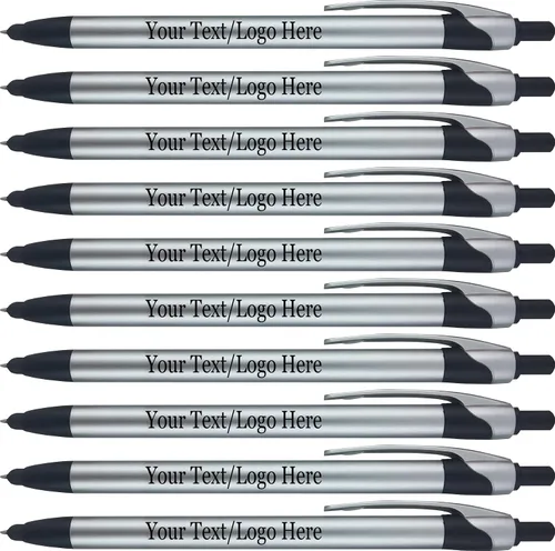 Vista 10 de Paquete de 300 bolígrafos personalizados con logotipo o texto, para marketing, fiestas y eventos, lápiz capacitivo 2-1 + bolígrafo compatible