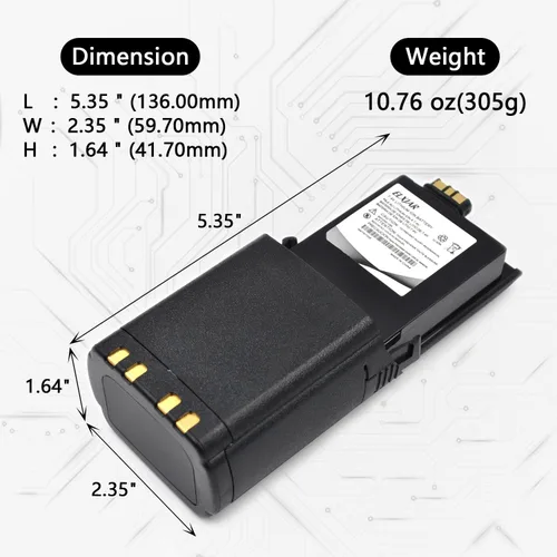 Vista 2 de Paquete de 2 baterías de repuesto para radios Motorola APX 6000 7000 8000 SRX2200, compatible con NNTN7038 NNTN8921 PMNN4487A PMMN4403 (paquete de 2)