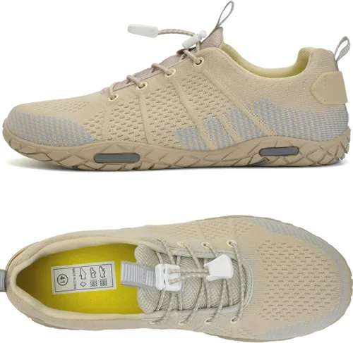 Vista 6 de WateLves Zapatos de agua descalzos para mujeres y hombres, zapatos de natación de playa, atléticos, de secado rápido, calcetines acuáticos de malla