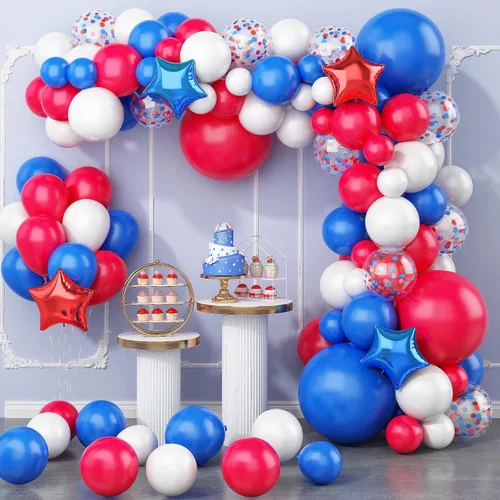 Vista 9 de Kit de Guirnalda de Globos de Navidad, 108 Piezas Globos Retro Verde Oscuro Rojo Oro Arco con Globos 4D, Globos de Caramelo en Forma de Bastón