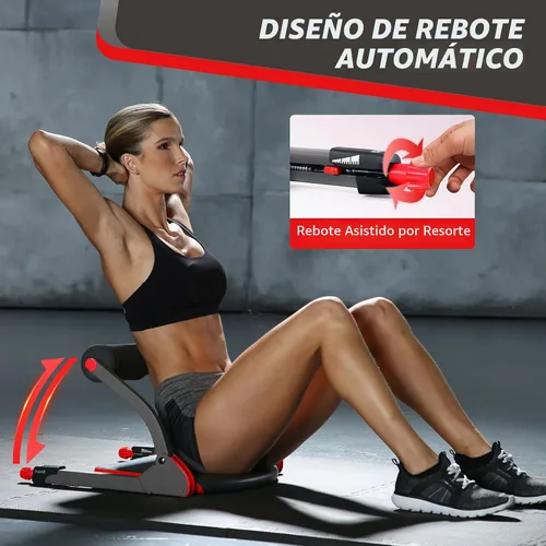 Vista 3 de Wonder Core Smart, Ab Machine, Ab Workout Equipment, Sit Up Machine & Exercise Equipment, Ab Crunch Machine for Stomach Workout, Ab Core Trainer Rojo