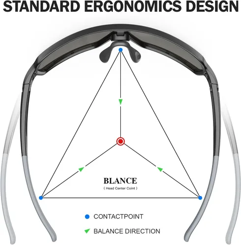 Vista 8 de Gafas de sol deportivas de ciclismo para hombres y mujeres, ideales para béisbol, pesca, correr, motocicleta, bicicleta, marco irrompible TR90