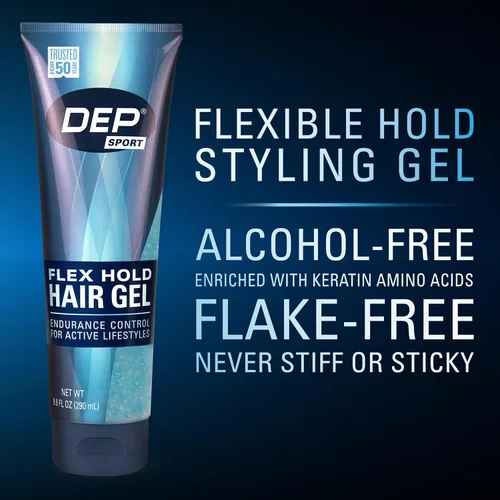 Vista 4 de Dep Gel para el cabello para hombres, gel de peinado de fijación fuerte, sin alcohol, sin escamas, control flexible con aminoácidos de queratina