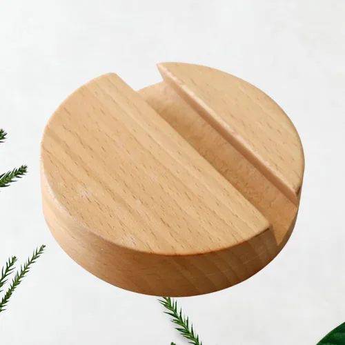 Vista 7 de Cabilock Soporte de madera para teléfono móvil, base redonda, soporte de escritorio para teléfono celular, compatible con teléfonos inteligentes