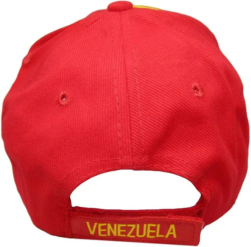 Vista 5 de K's Novelties Venezuela 7 Estrellas Rojo Royal Blue Letras Cresta Parche En El Lado Bordado Gorra