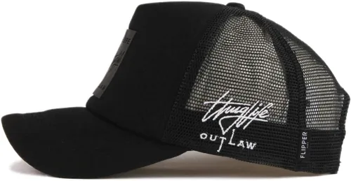 Vista 3 de Thuglife Rubber Box Patch Sport Outdoor Kpop Mesh Baseball Cap Foam Trucker Hat