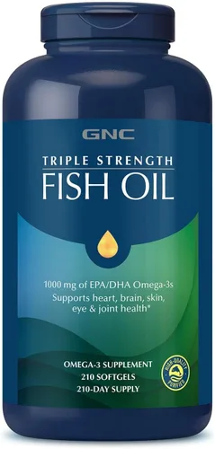 Vista 3 de Aceite de Pescado GNC con Triple Fuerza 30 cápsulas blandas., 1