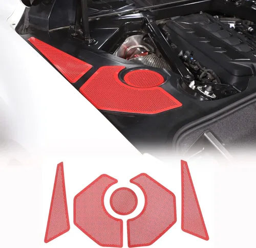 Vista 8 de Cubierta del panel lateral del motor compatible con Chevrolet Corvette C8 2020-2026, cubiertas traseras del motor, accesorios de decoración