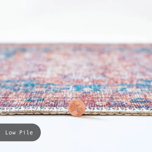 Vista 156 de GLN Rugs Traditional Collection - Alfombra de felpilla lavable a máquina, tradicional lavable, antideslizante, alfombra de felpilla de pelo corto