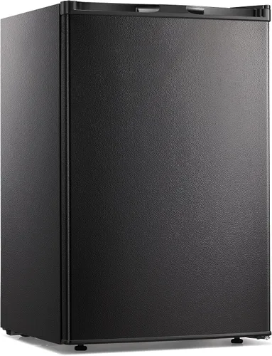 Vista 13 de Kismile Mini congelador, congelador vertical de 1.1 pies cúbicos con puerta individual reversible, estantes extraíbles, congelador pequeño con Negro