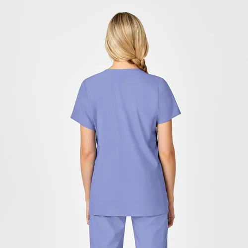 Vista 4 de WonderWink Top de maternidad con cuello en V