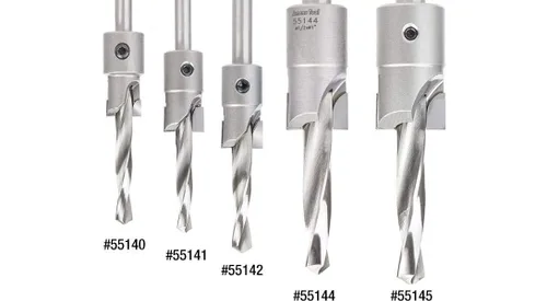 Vista 4 de Amana Tool 55145 Atornillado con punta de carburo sin vástago con taladro en espiral lento 1-1/8" D x 1/2" taladro